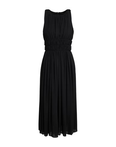 Emporio Armani Woman Midi Dress Black Size 4 Silk