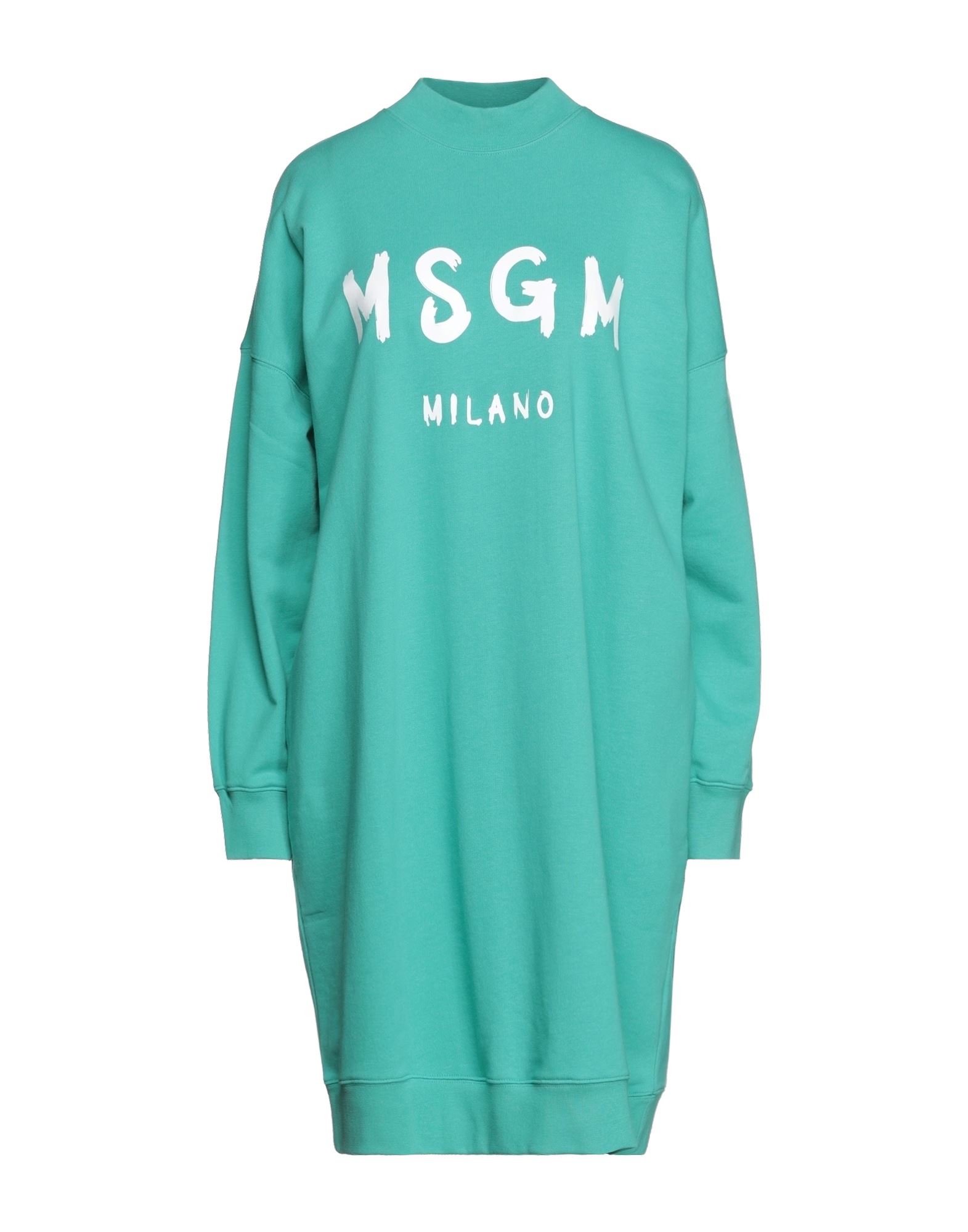 Msgm Short Dresses In Emerald Green