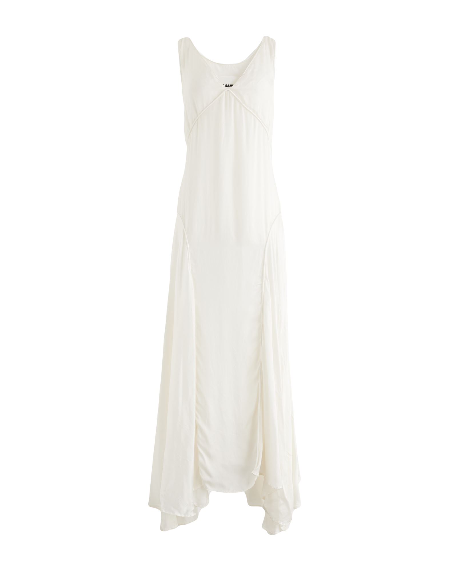 Jil Sander Long Dresses In White