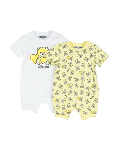 Shop Moschino Baby Newborn Baby Jumpsuits & Overalls Yellow Size 1 Cotton