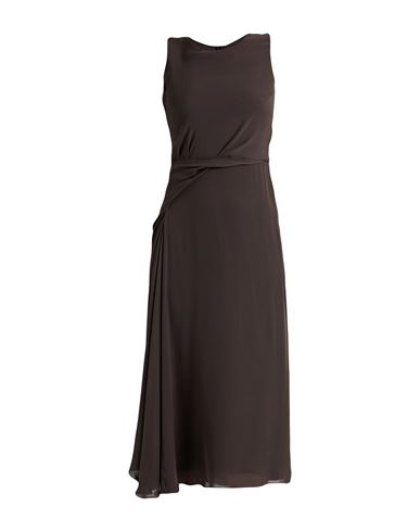 Giorgio Armani Woman Midi Dress Brown Size 2 Silk