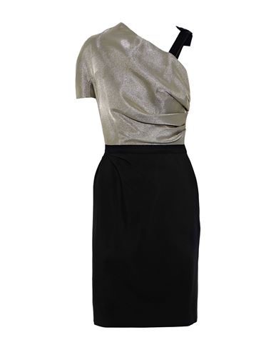 Lanvin Woman Midi Dress Grey Size 10 Viscose, Silk, Metallic Fiber