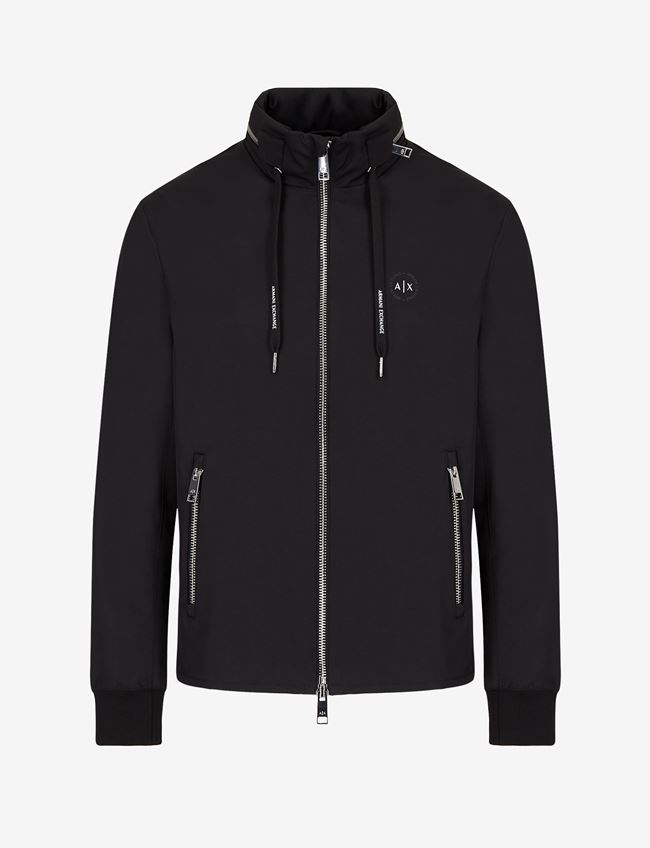 Armani Exchange Blouson Nero Cotone, Poliammide
