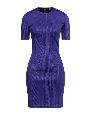 Mugler Woman Mini Dress Purple Size 6 Polyester, Polyamide, Elastane