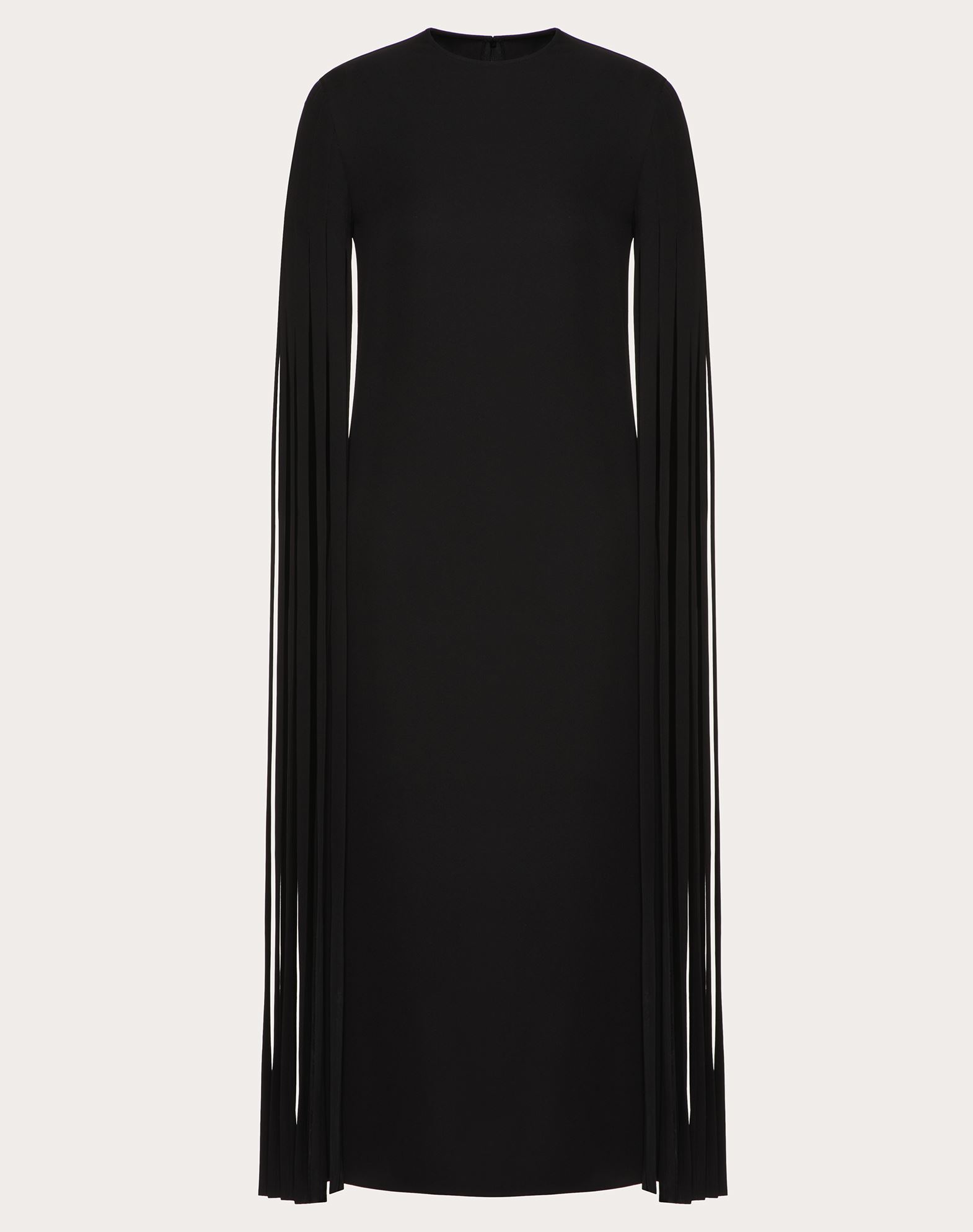 Valentino Cady Couture Cape Dress In Black