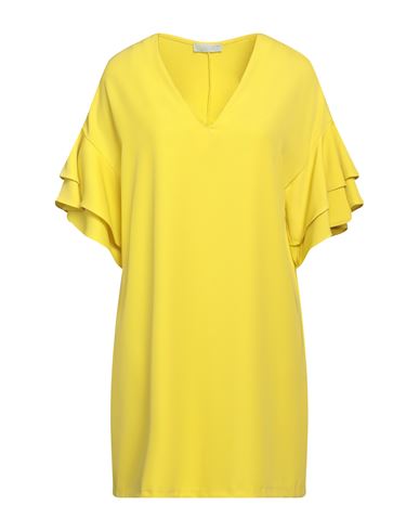 Fly Girl Woman Mini Dress Yellow Size Xs Polyester, Elastane