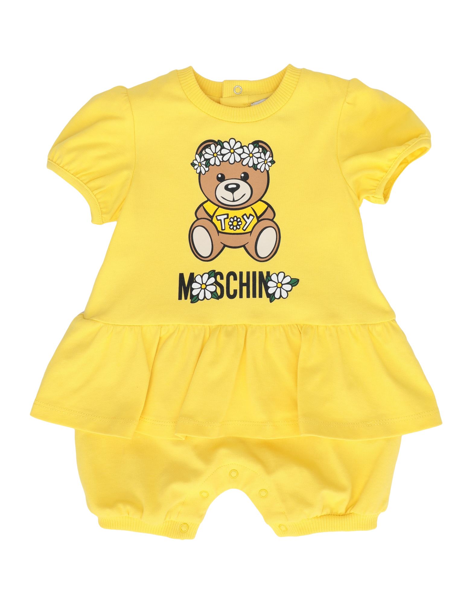 Moschino Baby Babies' One-pieces In Yellow