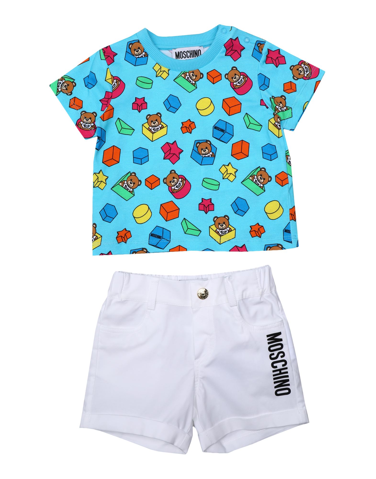 Moschino Baby Sets In Sky Blue