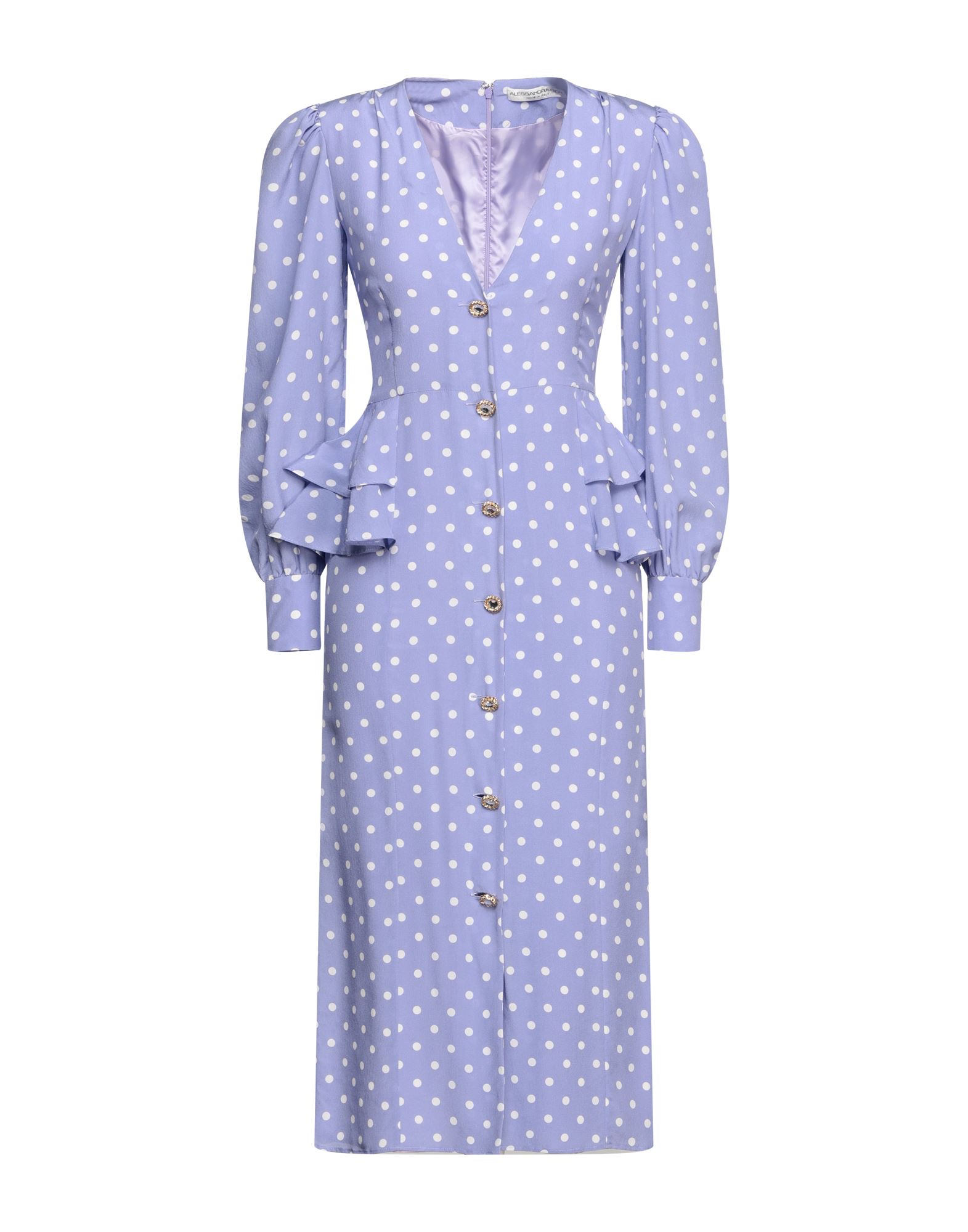 Alessandra Rich Midi Dresses In Lilac
