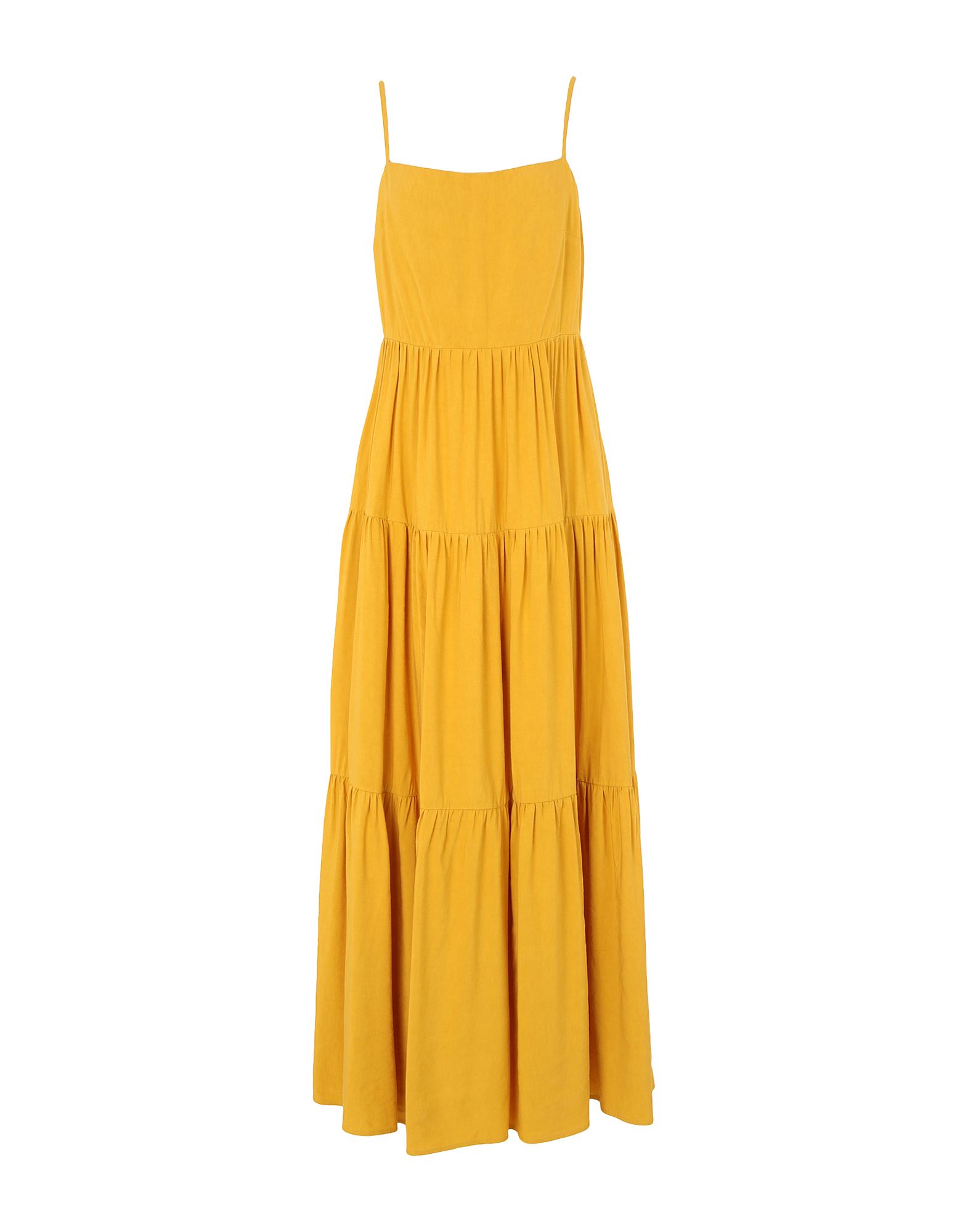 8 By Yoox Long Dresses In Yellow