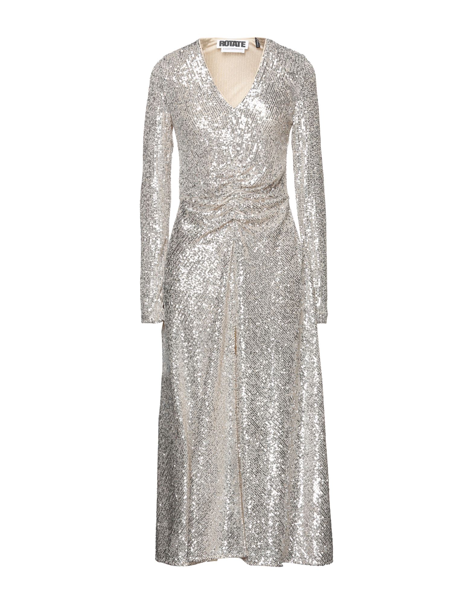 Rotate Birger Christensen Midi Dresses In Ivory