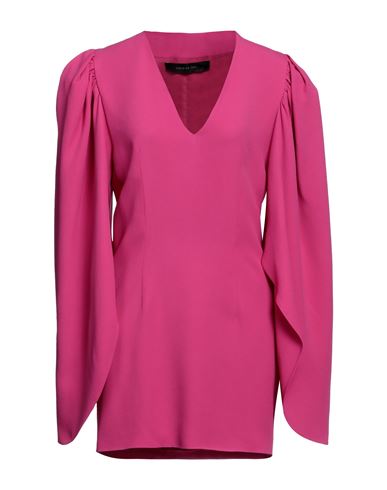 Federica Tosi Woman Mini Dress Fuchsia Size 6 Viscose, Acetate, Pbt - Polybutylene Terephthalate In Pink