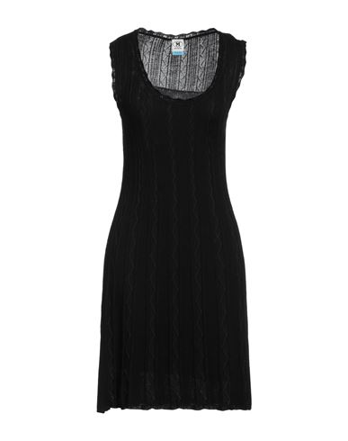 M Missoni Woman Mini Dress Black Size 8 Wool, Viscose