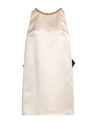 Elisabetta Franchi Woman Short Dress Cream Size 6 Polyester In White