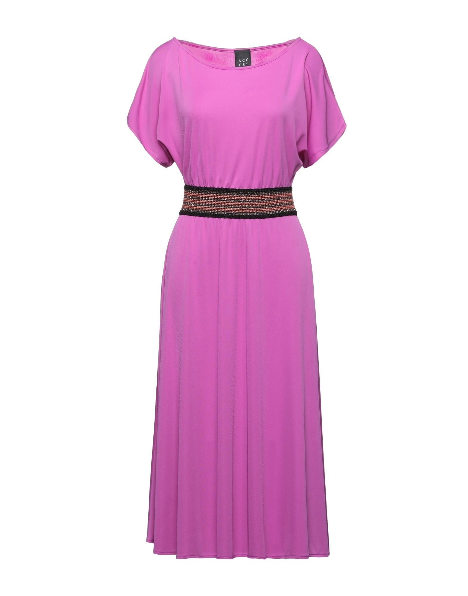 Access Fashion 3/4 Length Dresses In Fuchsia