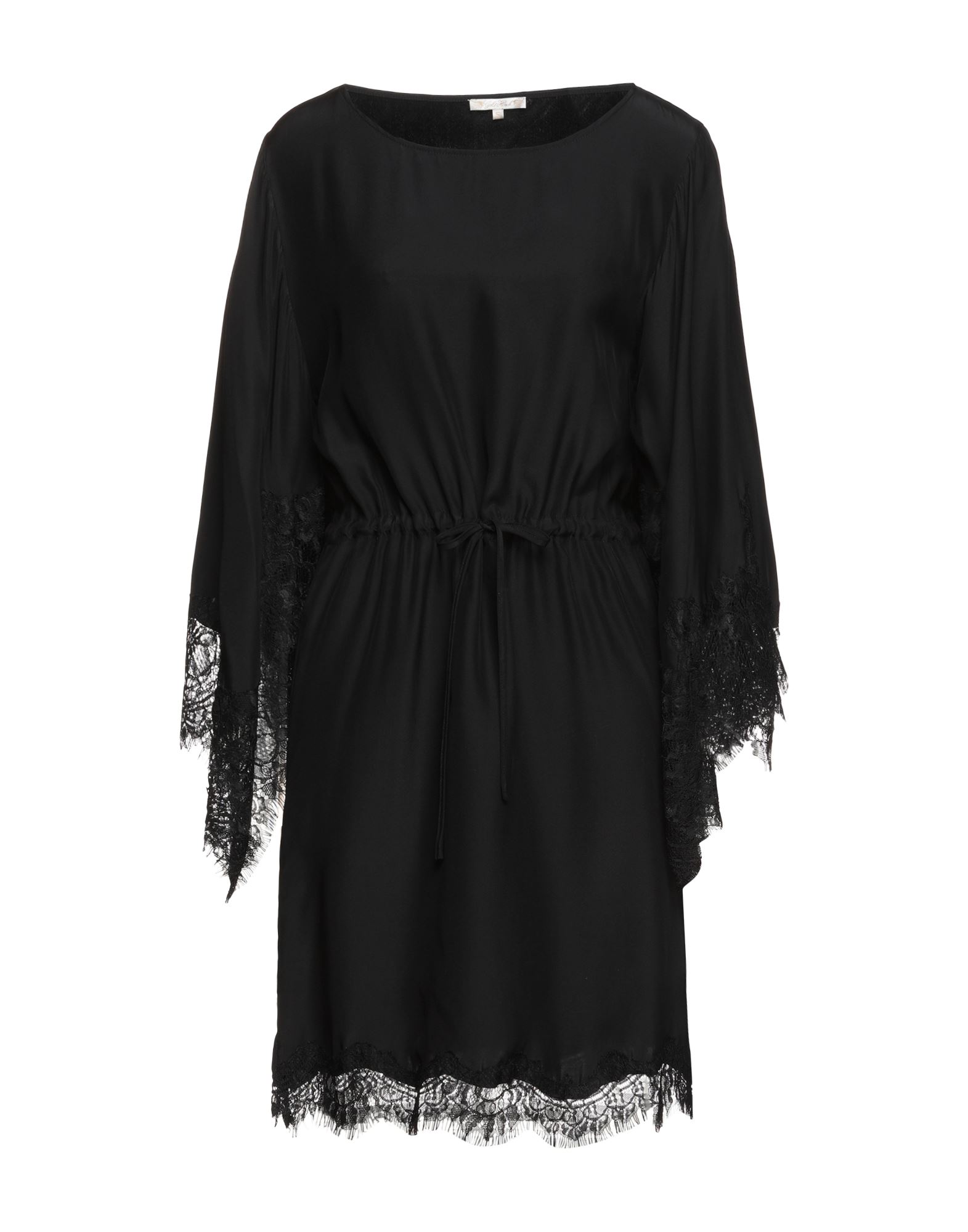 gold hawk dresses Pleated Lace Silk Dress Dark Olive Olive / S