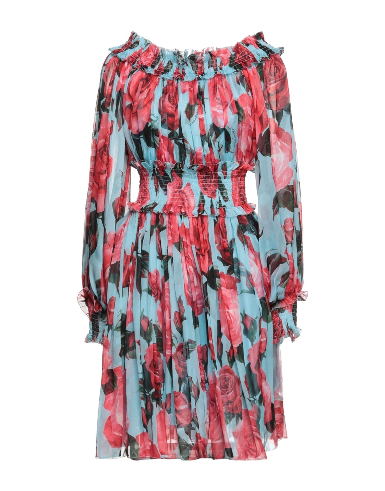 Dolce & Gabbana Short Dresses In Sky Blue