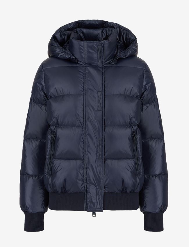 Armani Exchange Giubbotto Puffer Blu Navy Poliammide