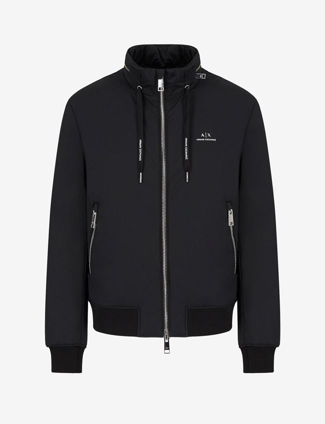 Armani Exchange Blouson Nero Poliammide, Elastan