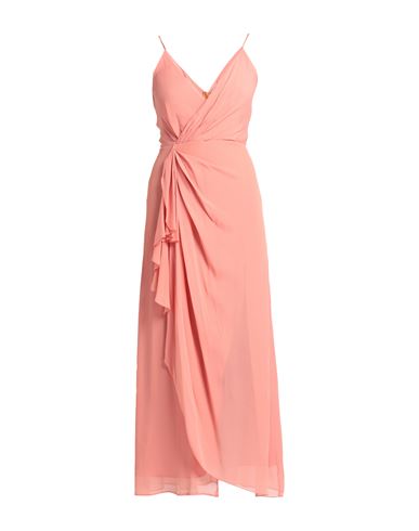 Atos Lombardini Woman Long Dress Salmon Pink Size 4 Polyester