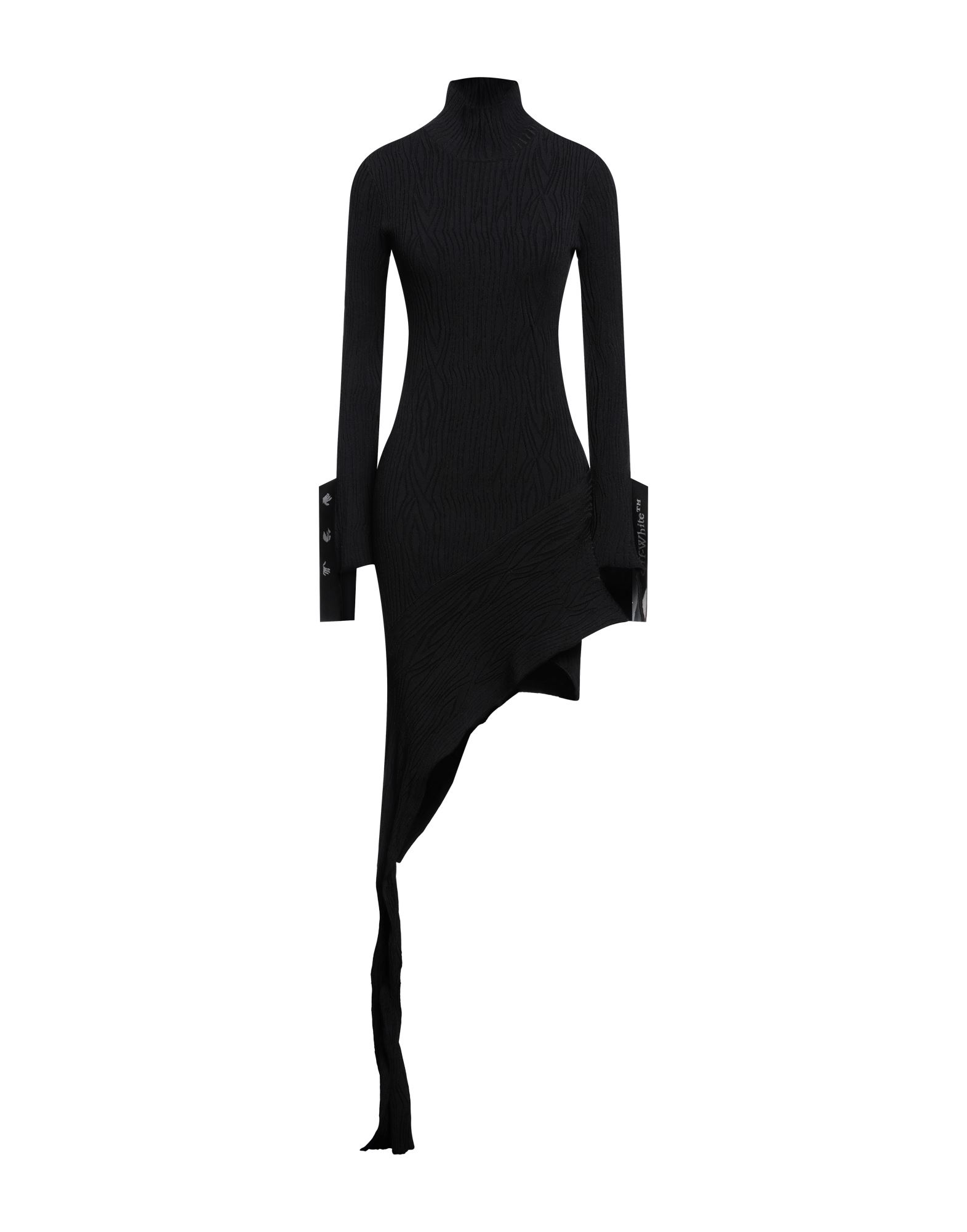 Shop Off-white Woman Mini Dress Black Size 4 Viscose, Polyamide, Polyester, Polyurethane