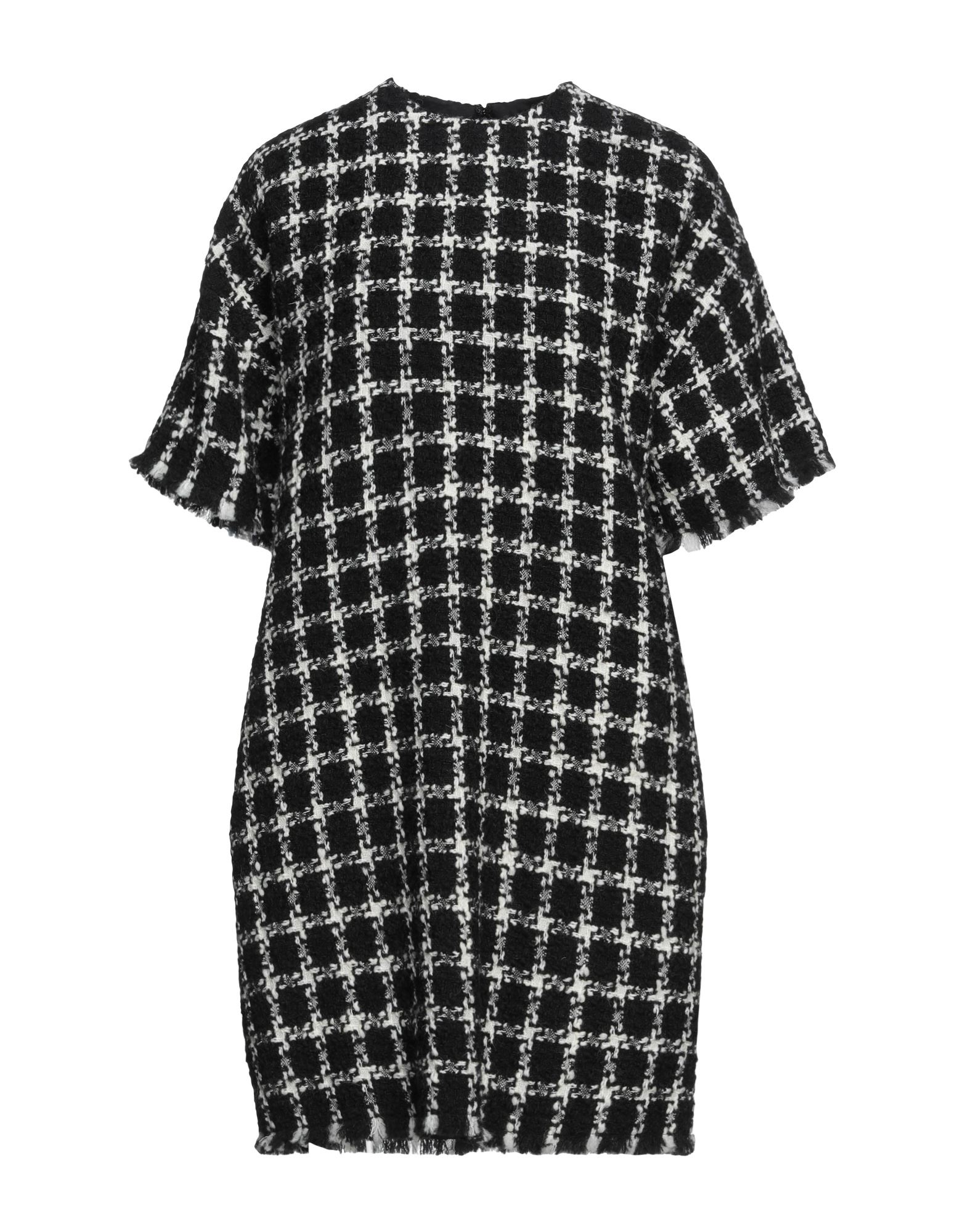 Shop Valentino Garavani Woman Mini Dress Black Size 8 Wool, Acrylic, Polyester, Polyamide