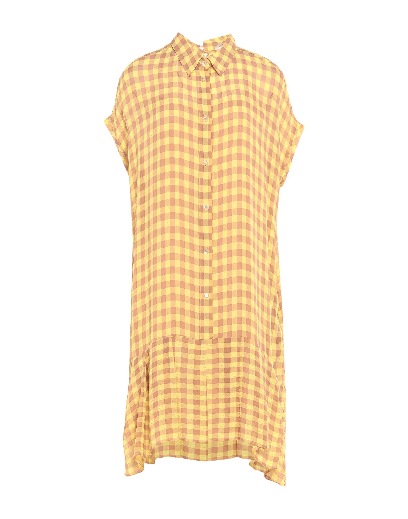 Gold Case Short Dresses In Yellow