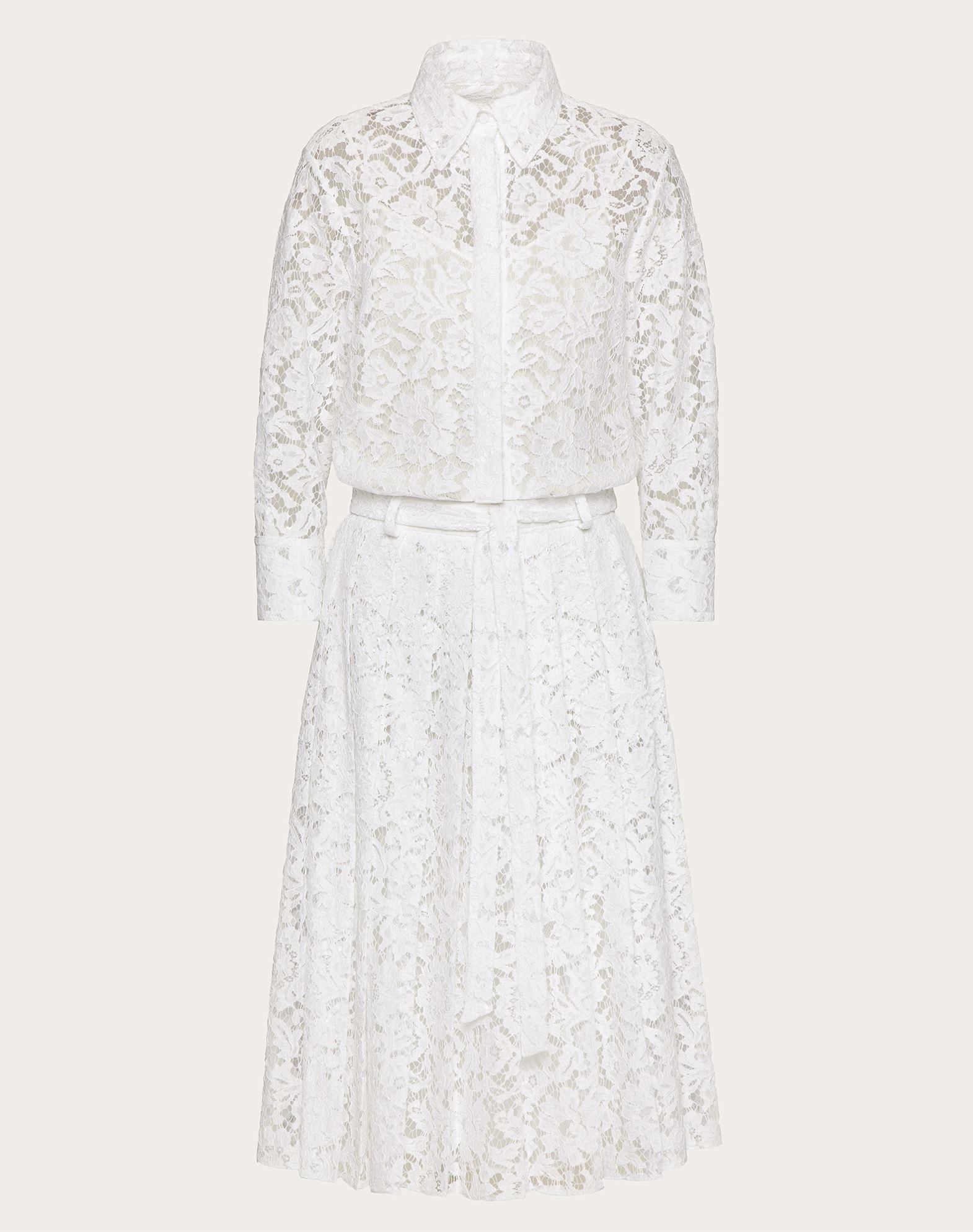 Valentino Shirt Dress In Heavy Lace In ...