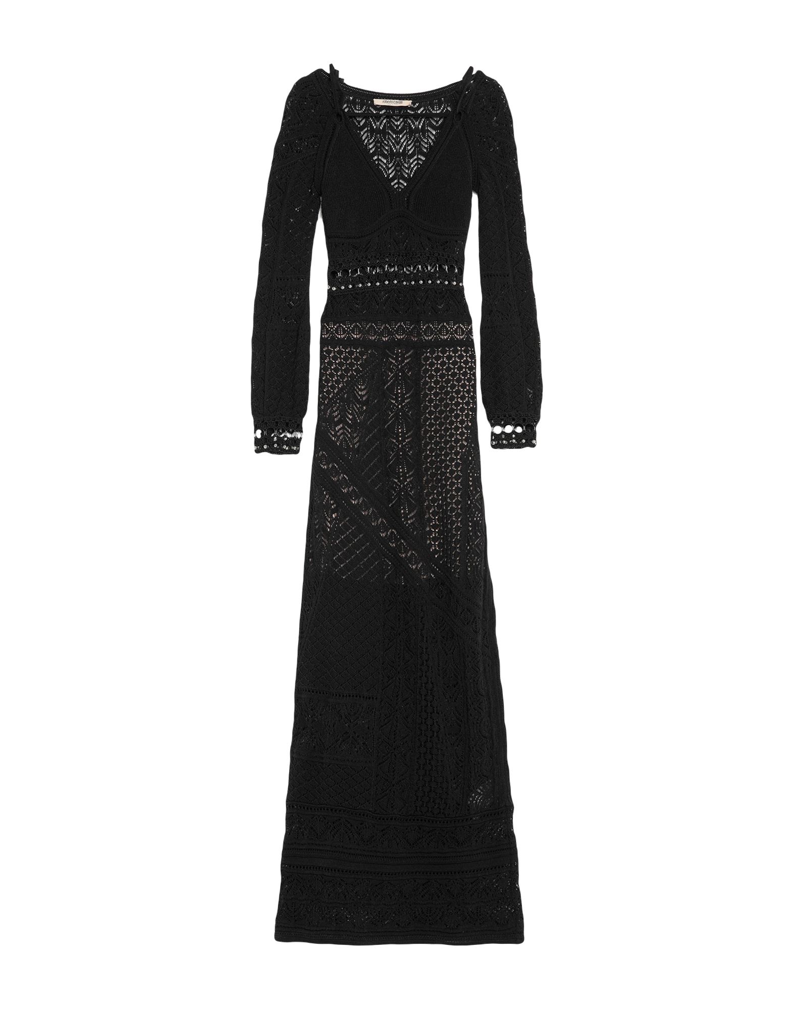 Roberto Cavalli Long Dresses In Black