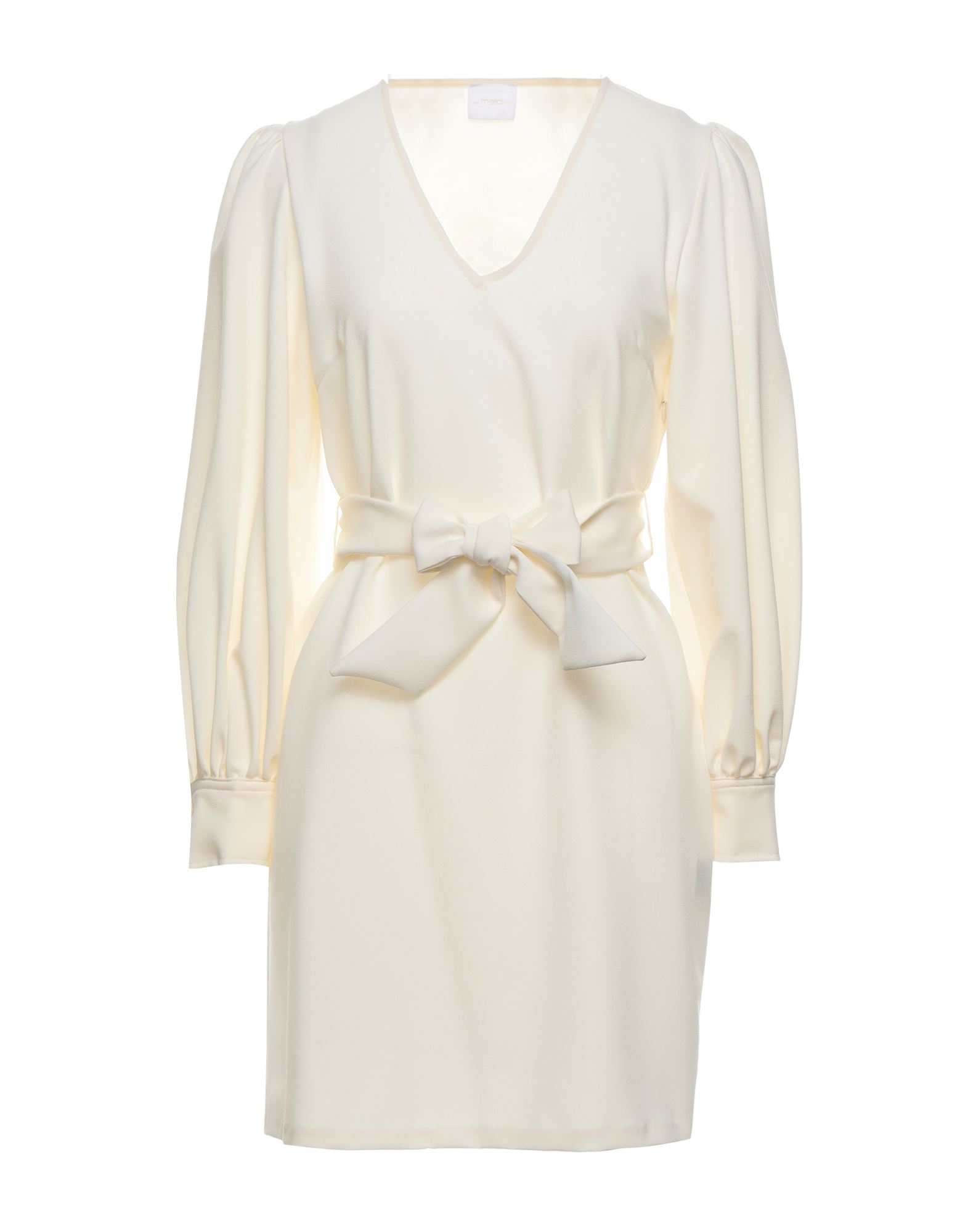 Merci .., Woman Mini Dress Ivory Size 8 Polyester, Viscose, Elastane In White