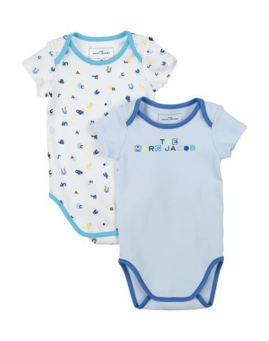 Shop Marc Jacobs Newborn Baby Bodysuit Sky Blue Size 1 Cotton, Polyester