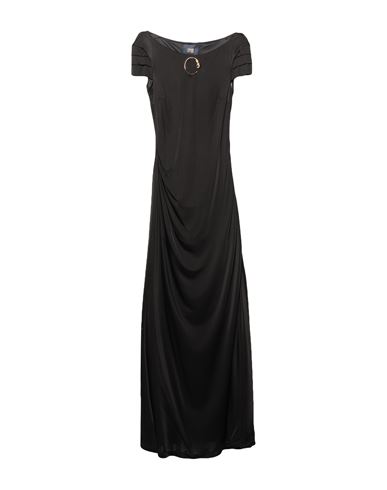 Cavalli Class Woman Long Dress Black Size 8 Viscose