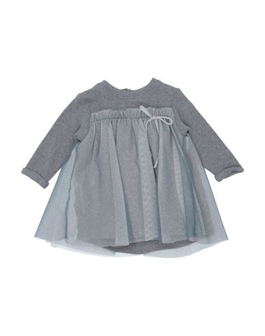 Aletta Newborn Girl Baby Dress Grey Size 3 Cotton, Acrylic, Elastane, Viscose, Polyamide
