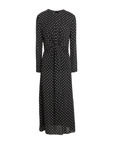 Woman Midi dress Black Size 12 Viscose, Polyamide, Elastane