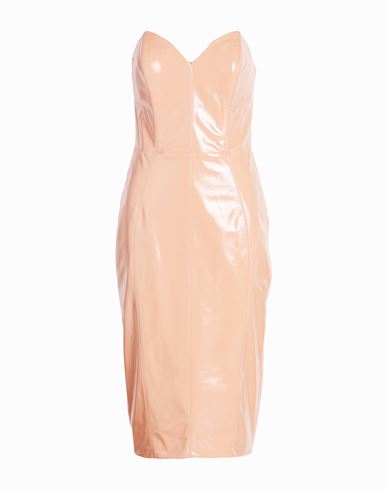 Shop Elisabetta Franchi Woman Midi Dress Sand Size 6 Polyester, Polyurethane In Beige