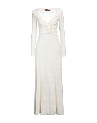 Missoni Woman Maxi Dress Cream Size 4 Wool, Viscose In White