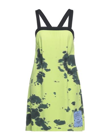 Короткое платье McQ Alexander McQueen кислотно-зеленого цвета