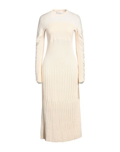Cedric Charlier Woman Maxi Dress Beige Size 6 Cotton, Cashmere In White