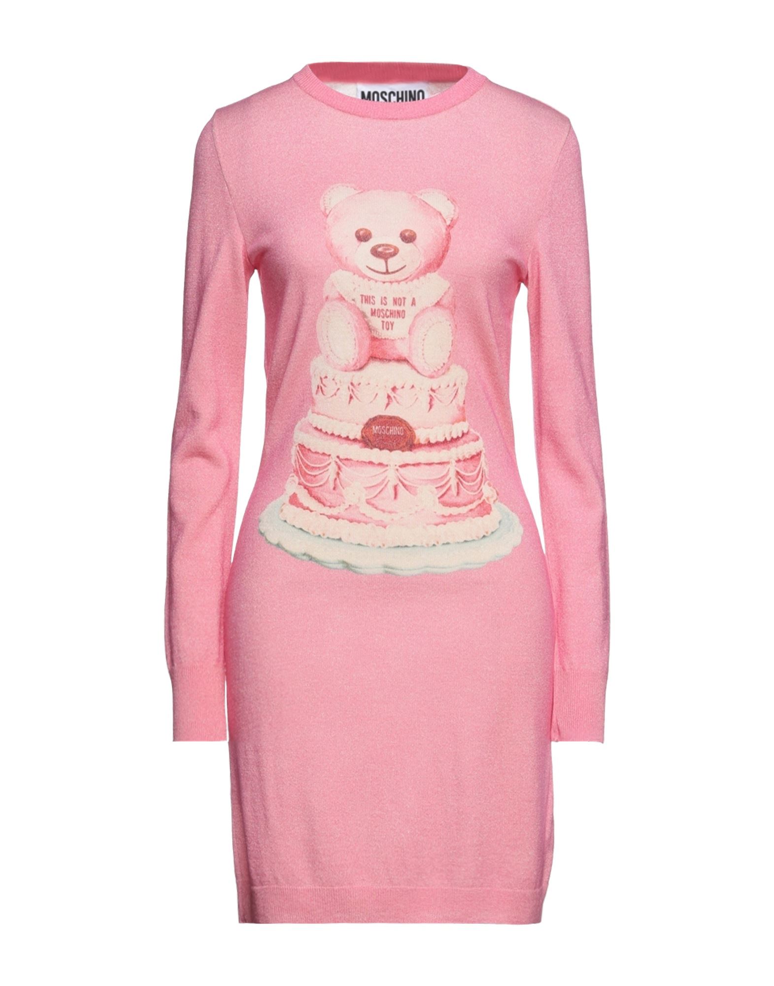 Shop Moschino Woman Mini Dress Pink Size 8 Virgin Wool