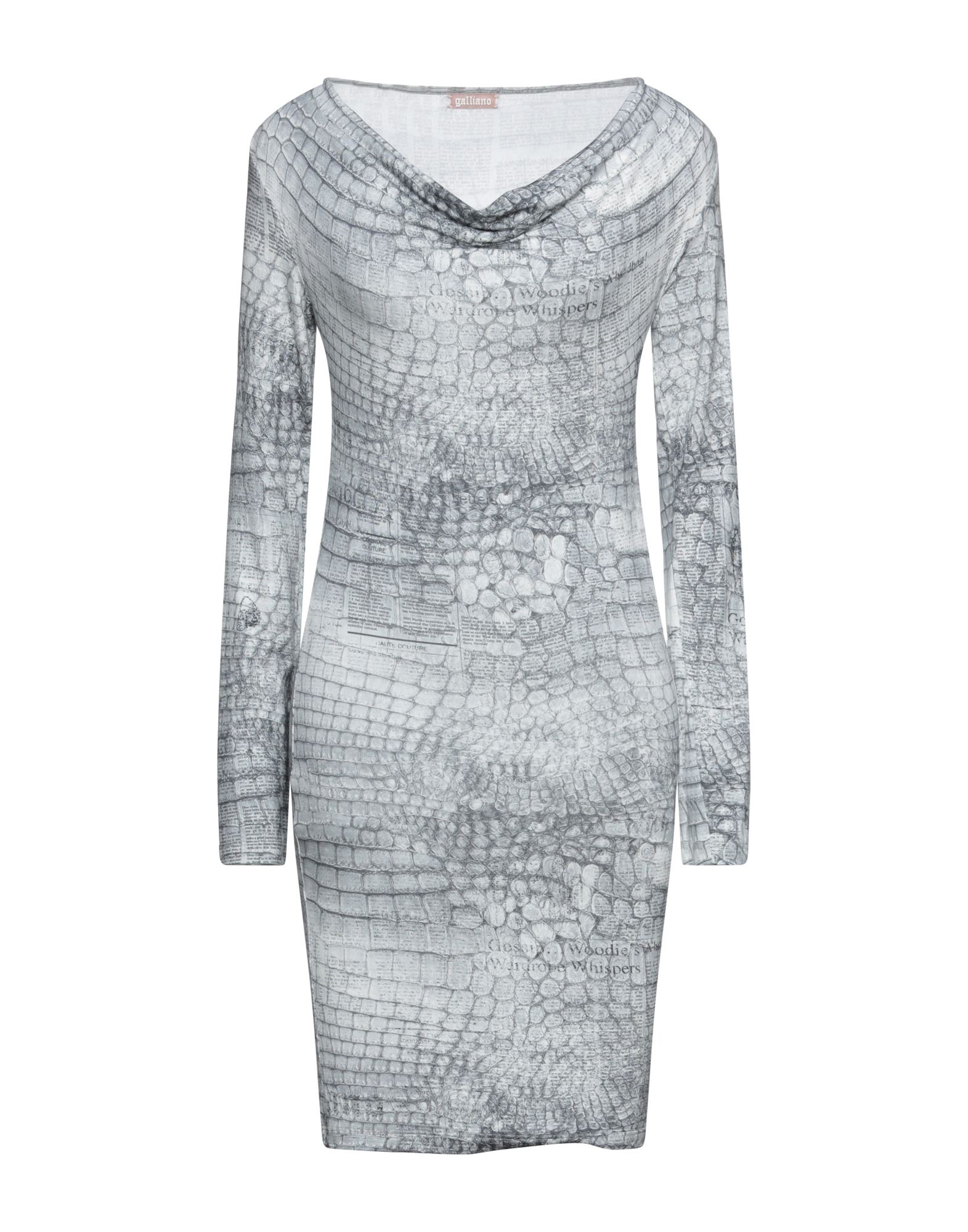 Galliano Short Dresses In Light Grey