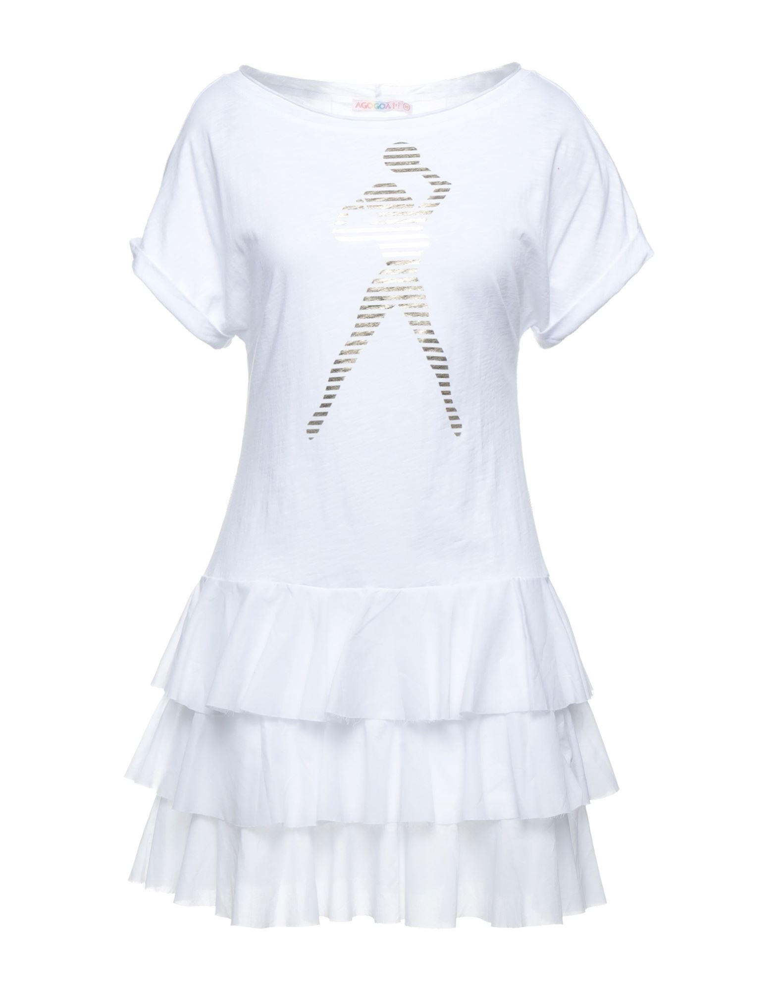 Agogoa Short Dresses In White