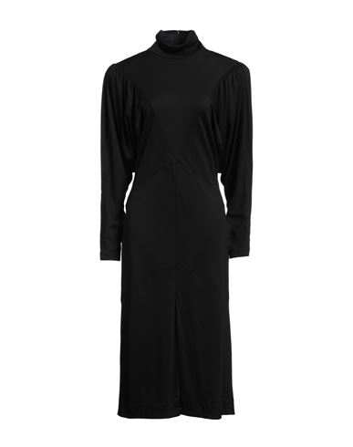 Shop Isabel Marant Woman Midi Dress Black Size 12 Virgin Wool