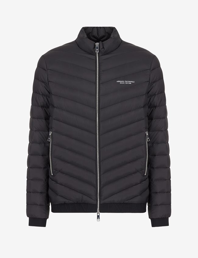 Armani Exchange Giubbotto Puffer Nero Poliammide