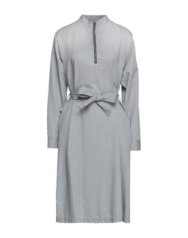 Woman Midi dress Grey Size 2 Cotton, Cashmere, Ecobrass