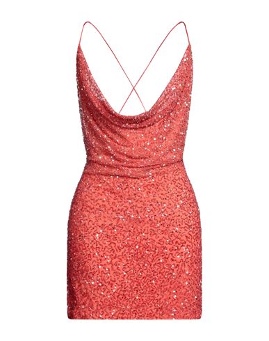 Retroféte Retrofête Woman Mini Dress Coral Size Xs Nylon In Red