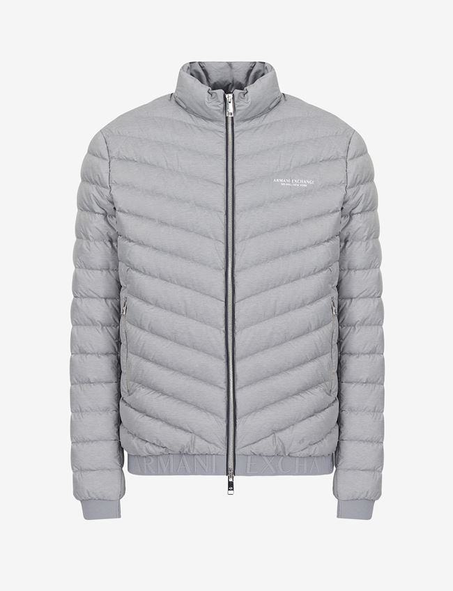 Armani Exchange Giubbotto Puffer Grigio Poliestere