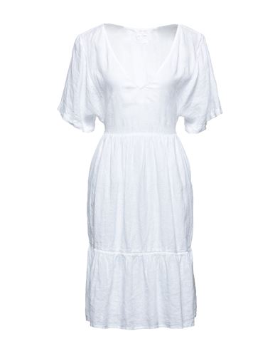 120% Woman Midi Dress White Size 2 Linen