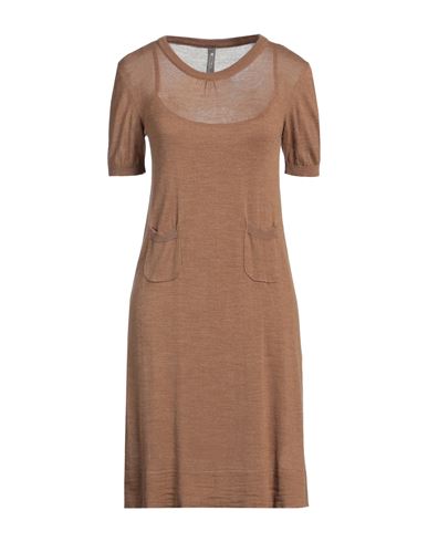 Cristina Gavioli Knitwear Woman Mini Dress Light Brown Size S Acrylic, Wool, Viscose