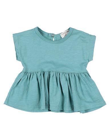 1+ In The Family 1 + In The Family Newborn Girl Baby Dress Turquoise Size 3 Cotton, Elastane In Blue