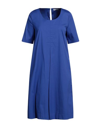 Shop Gran Sasso Woman Midi Dress Blue Size 6 Cotton, Polyamide, Elastane